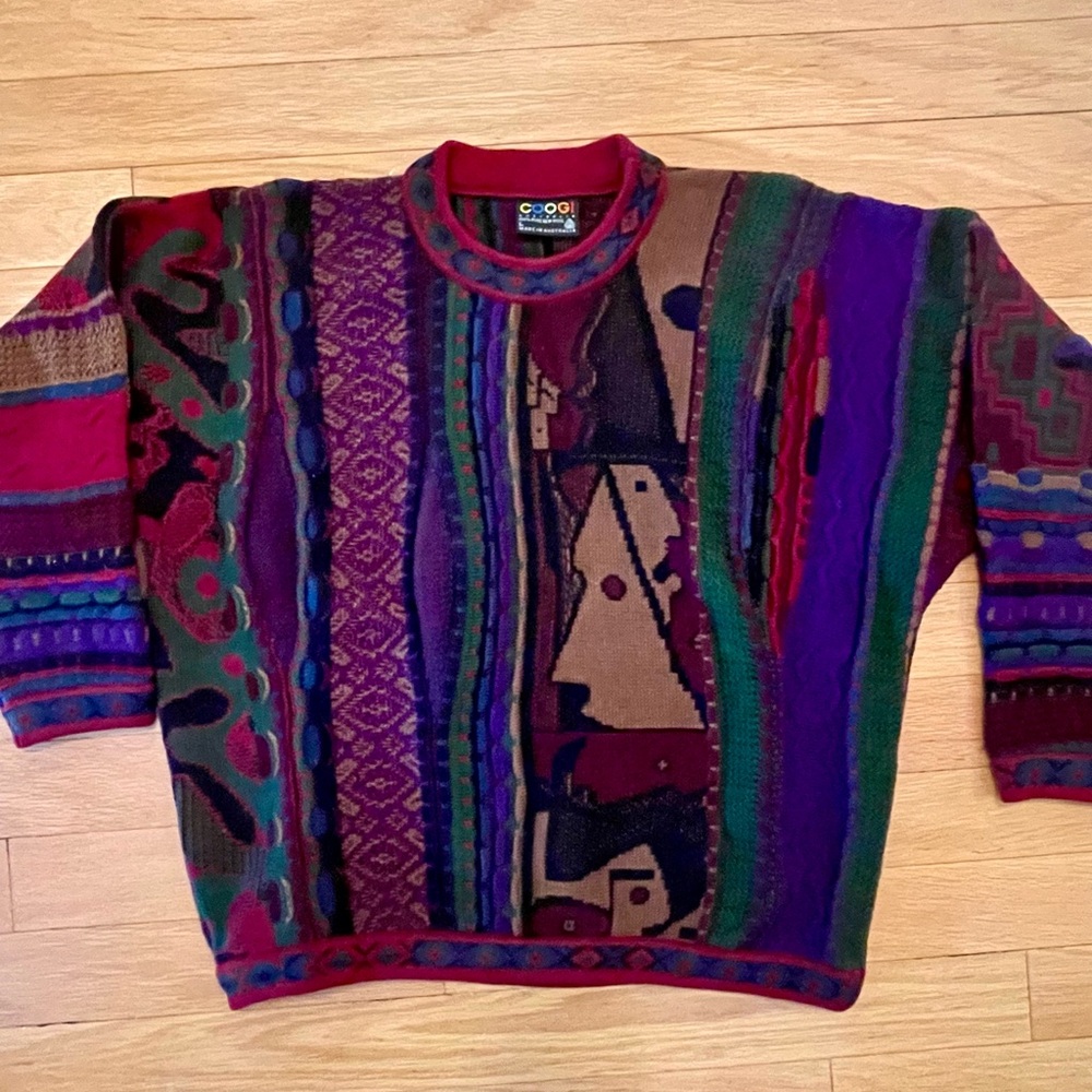 VTG 90s Coogi Colorful
Knit Sweater Mens Size L 100% wool